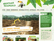 Tablet Screenshot of abenteuer-regenwald.de